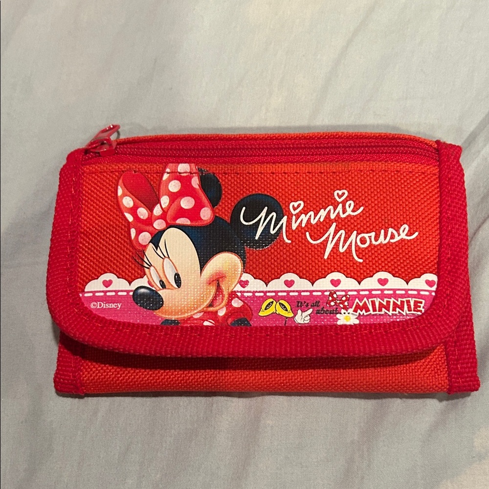 Disney Minnie Mouse Kids Wallet - Red and White